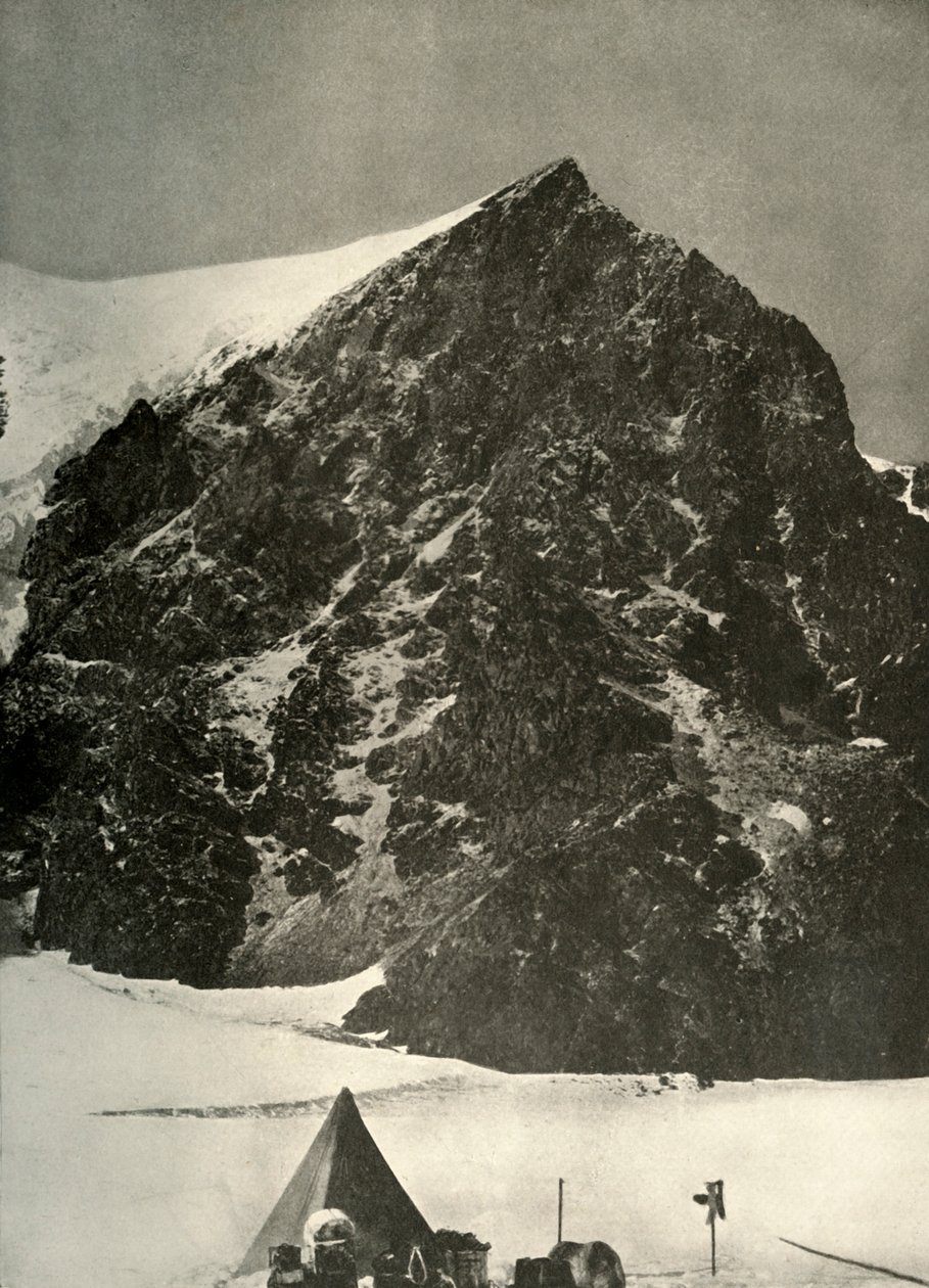 Läger den 17 december på Ferrarglaciären nedanför Sentinel Rock, 1908, 1909 av Unbekannt