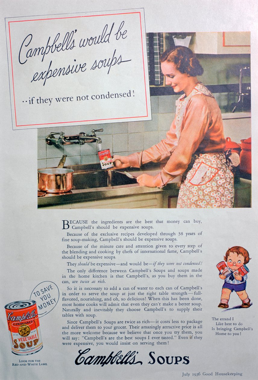 Campbells Soup-annons, 1936 av Unbekannt