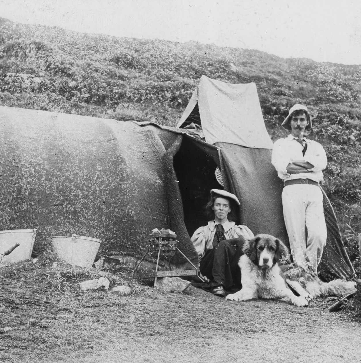 Camping, tidigt 1900-tal av Unbekannt