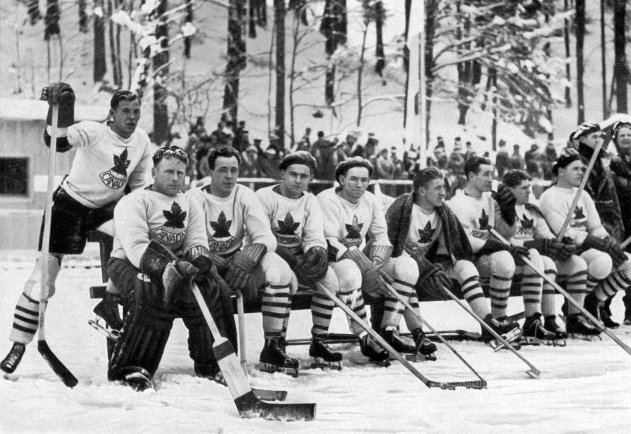 Kanadensiska ishockeylag, vinter-OS, Garmisch-Partenkirchen, Tyskland, 1936 av Unbekannt