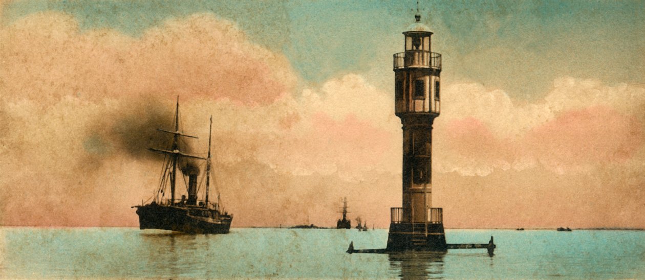 Suez-kanalen. De bittra sjöarna - Norra fyren, c1918-c1939. av Unbekannt