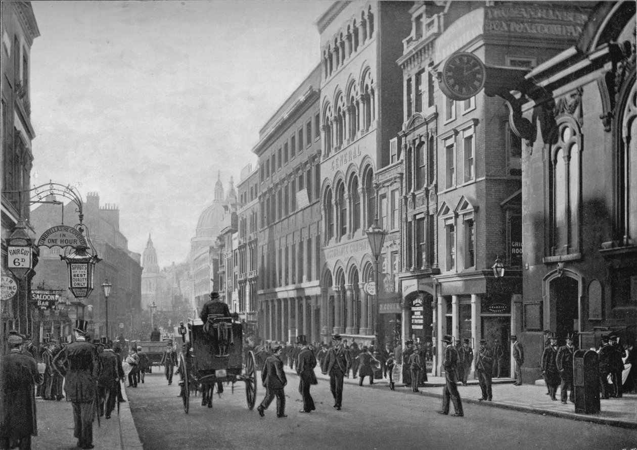 Cannon Street, blickar västerut, City of London, c1910 1911 av Unbekannt