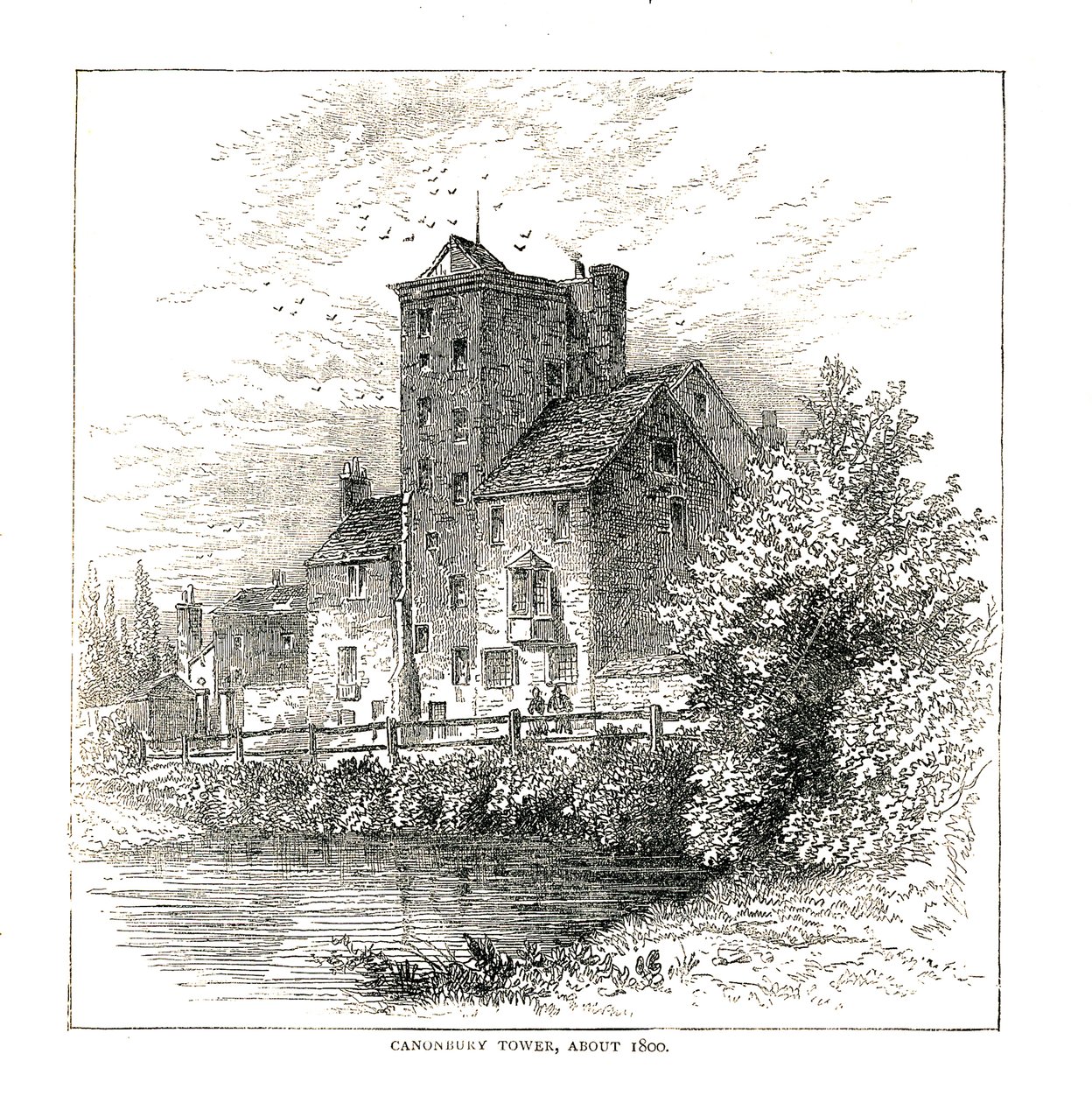 Canonbury Tower omkring 1800, 1878 av Unbekannt