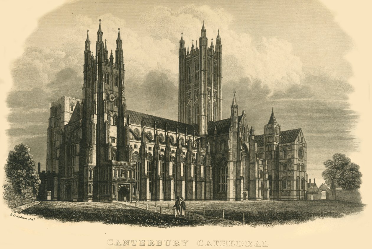 Canterbury Cathedral, början av mitten av 1800-talet. av Unbekannt