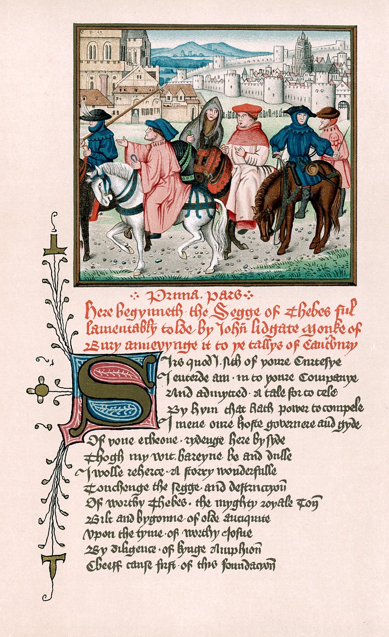 Canterbury pilgrimer, c1420 1800-talet av Unbekannt