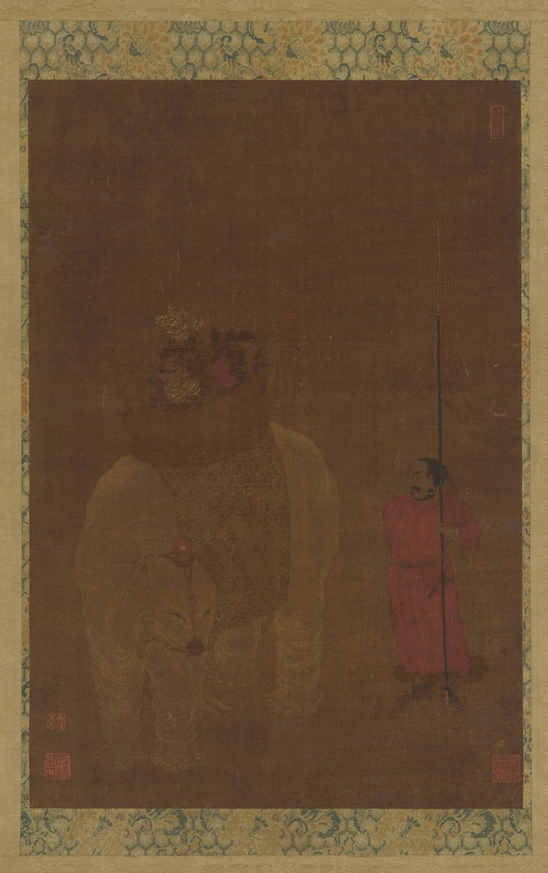 Kaparisonerad elefant och skötare, Mingdynastin, 1500-1600-talet. av Unbekannt
