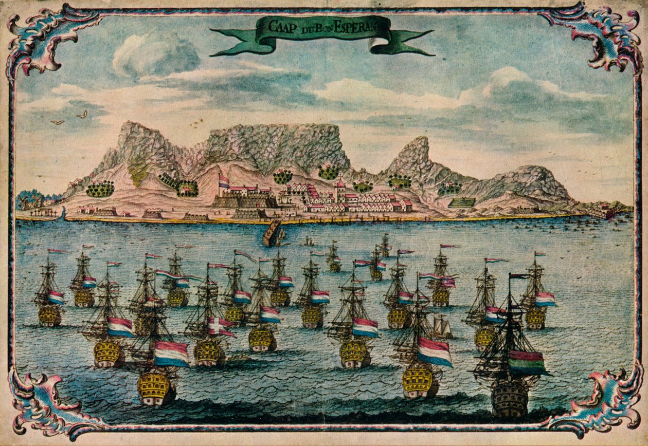 Kapstaden, c1680 av Unbekannt