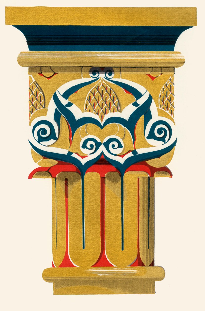Columns huvudstad, Court of Fishpond, 1907. av Unbekannt