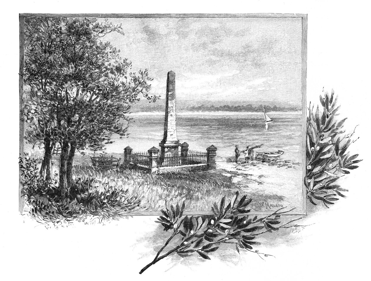 Captain Cooks landningsplats, Botany Bay, New South Wales, Australien, 1886 av Unbekannt