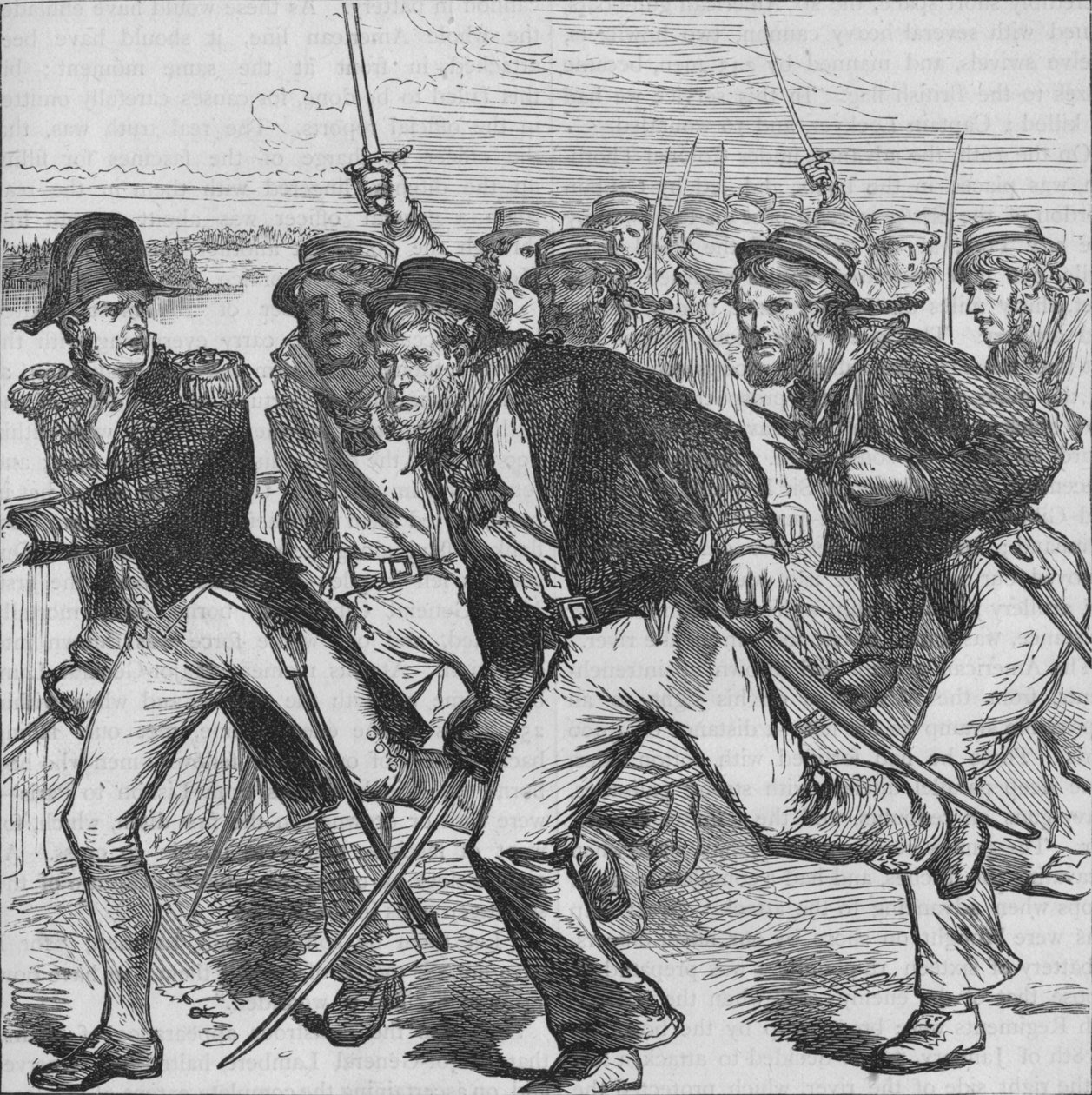 Kapten Money Leading the Blue-jackets, c1880 av Unbekannt