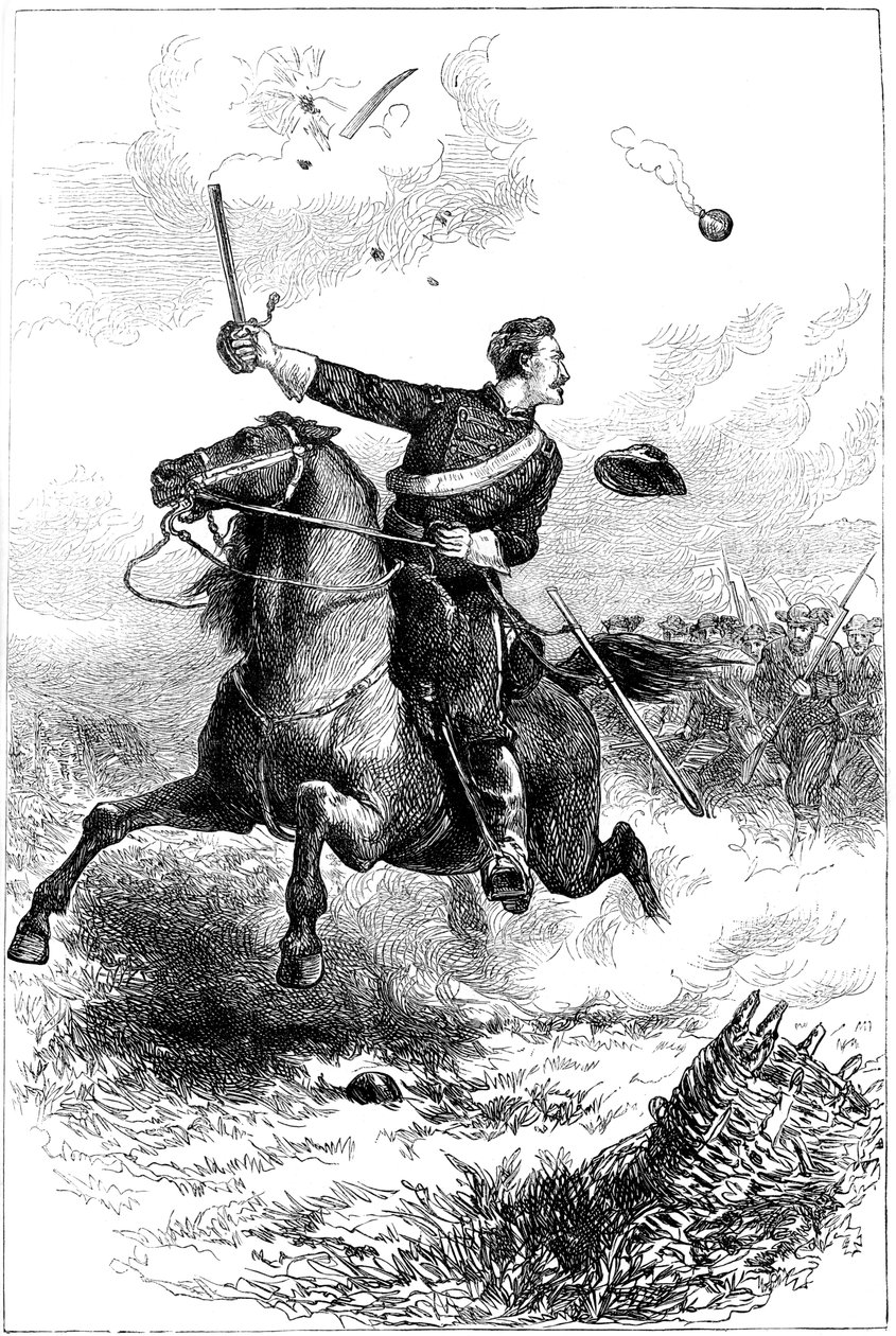 Kapten Northrop ledde attacken vid Knoxville, Tennessee, amerikanska inbördeskriget, 1863 c1880 av Unbekannt