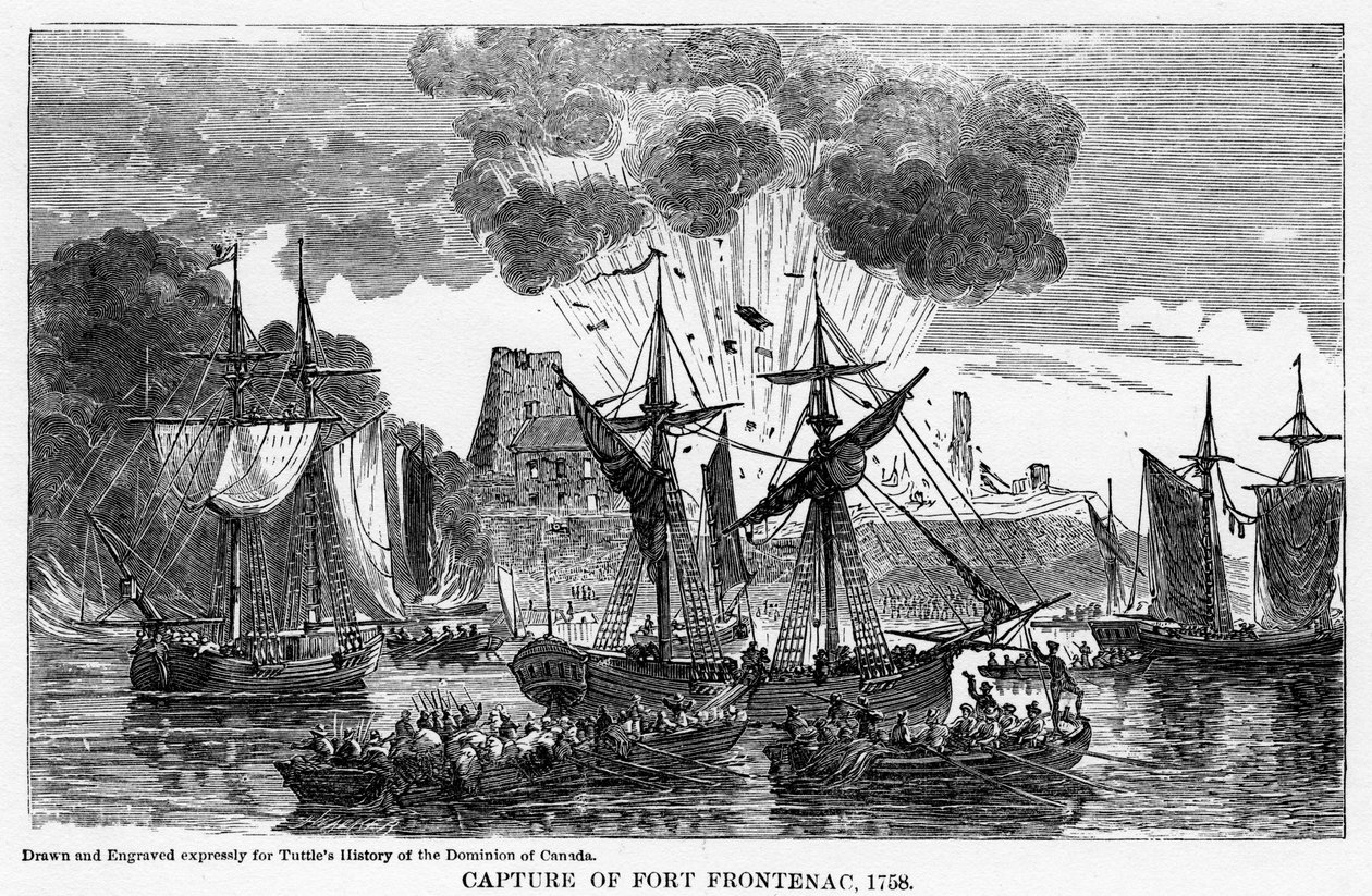 Erövring av Fort Frontenac, 1758, 1877 av Unbekannt