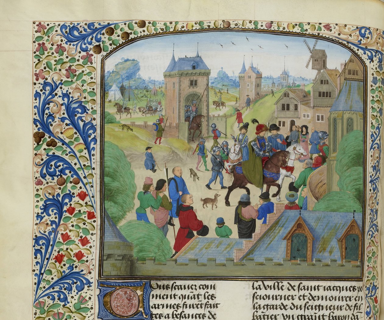 Erövring av Orense av den engelska armén, 1387, ca 1470-1475. av Unbekannt