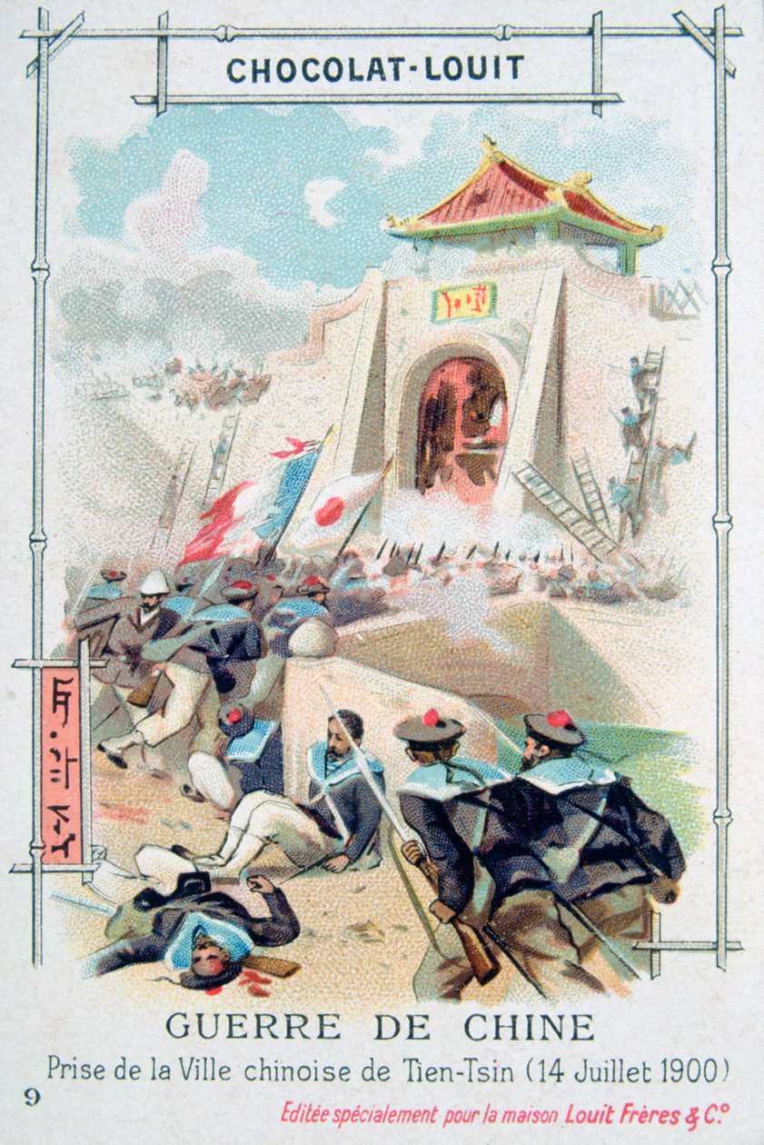 Erövring av den kinesiska staden Tientsin Tianjin, Boxer Rebellion, 14 juli 1900 av Unbekannt
