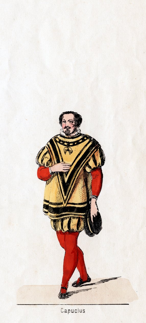 Capucius, kostymdesign för Shakespeares pjäs, Henry VIII, 1800-talet av Unbekannt