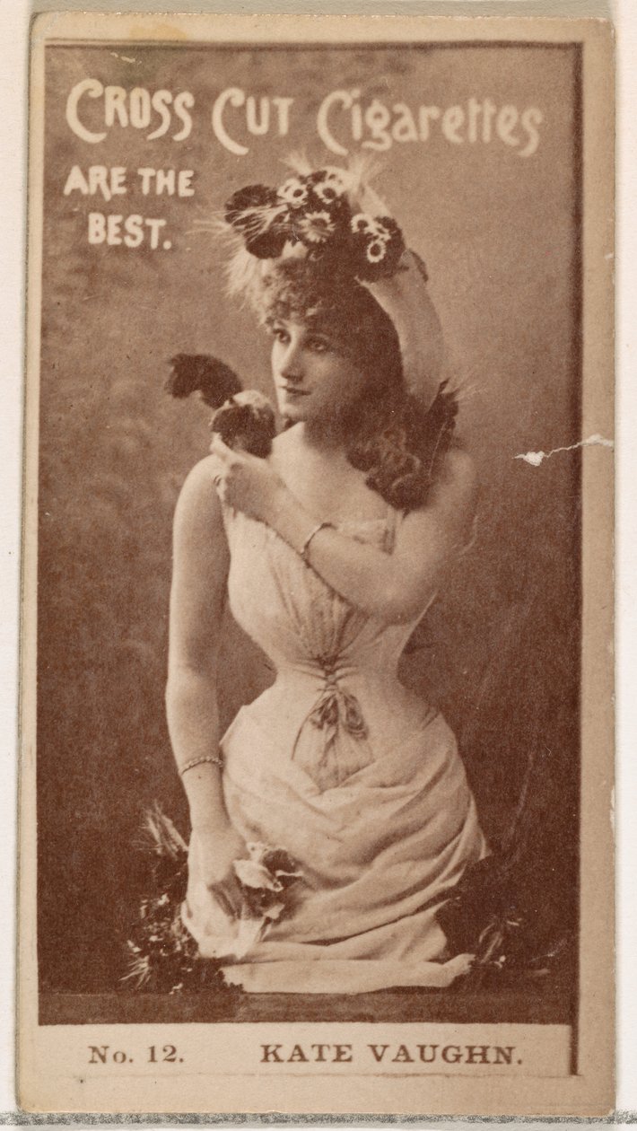 Kort nummer 12, Kate Vaughn, från Actors and Actresses-serien N145-2 utgiven av Duke..., 1880-talet. av Unbekannt