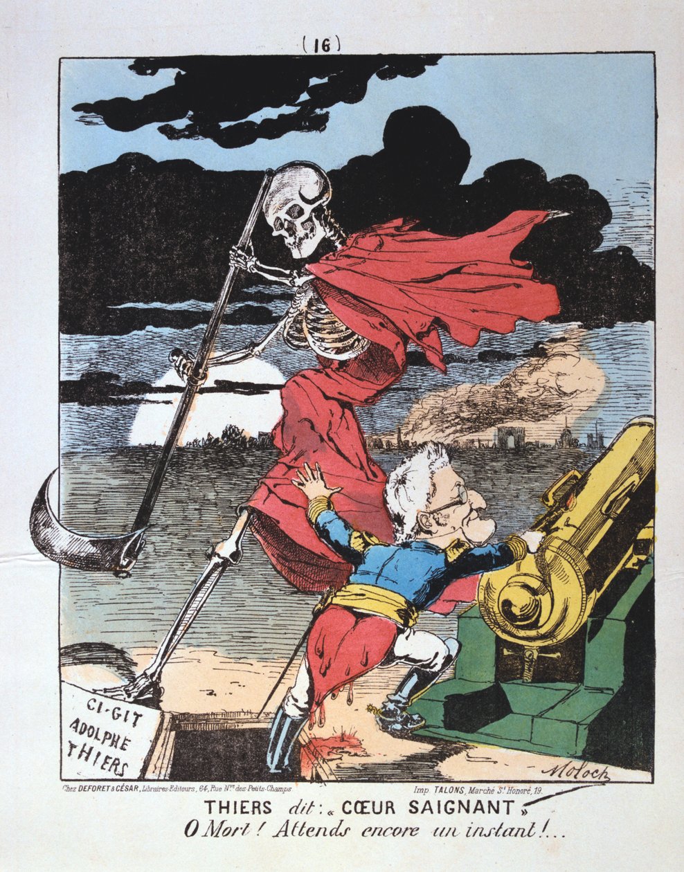 Karikatyr mot Adolphe Thiers, 1871 av Unbekannt