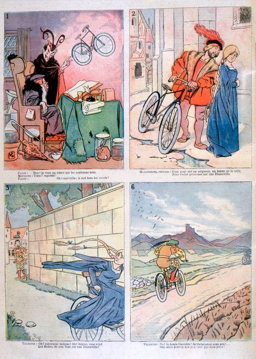 Karikatyrer från legenden om Faust, 1894 av Unbekannt