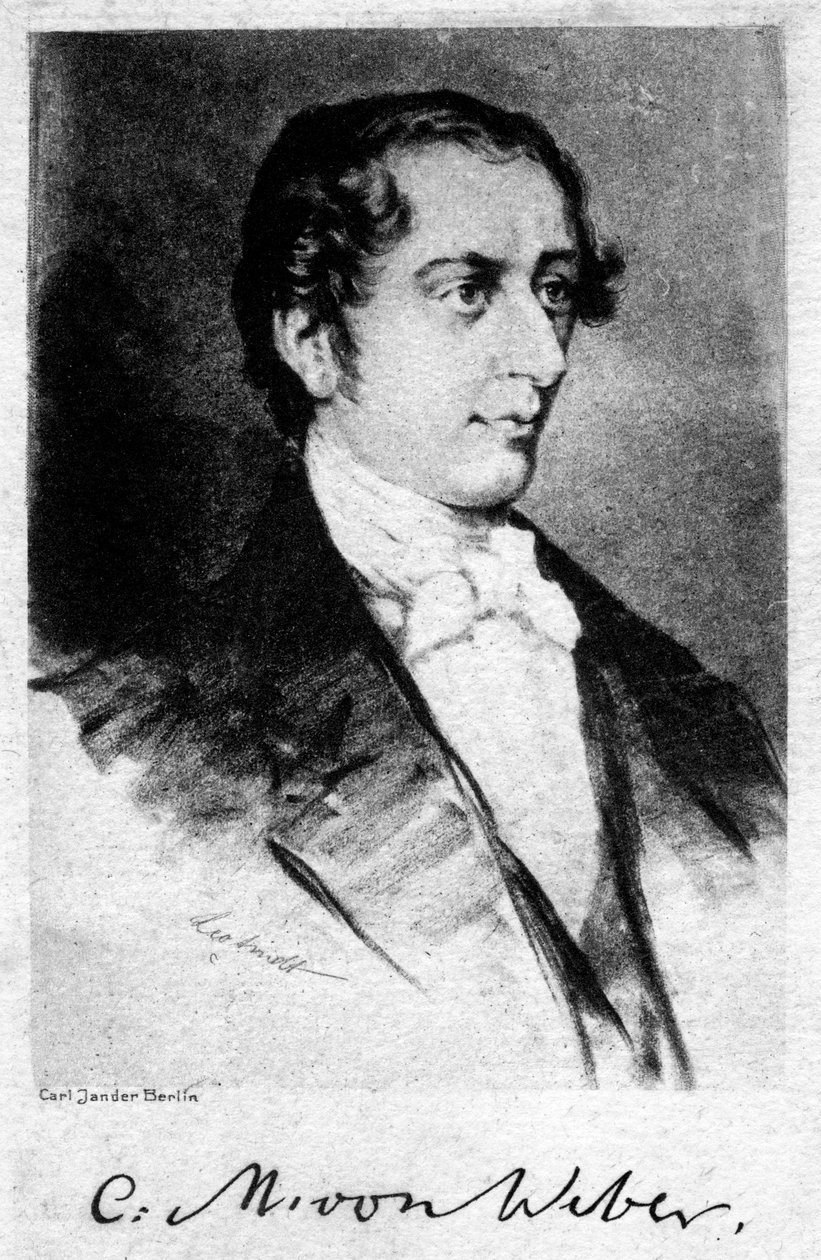 Carl Maria von Weber 1786-1826, tysk kompositör, 1900-talet av Unbekannt