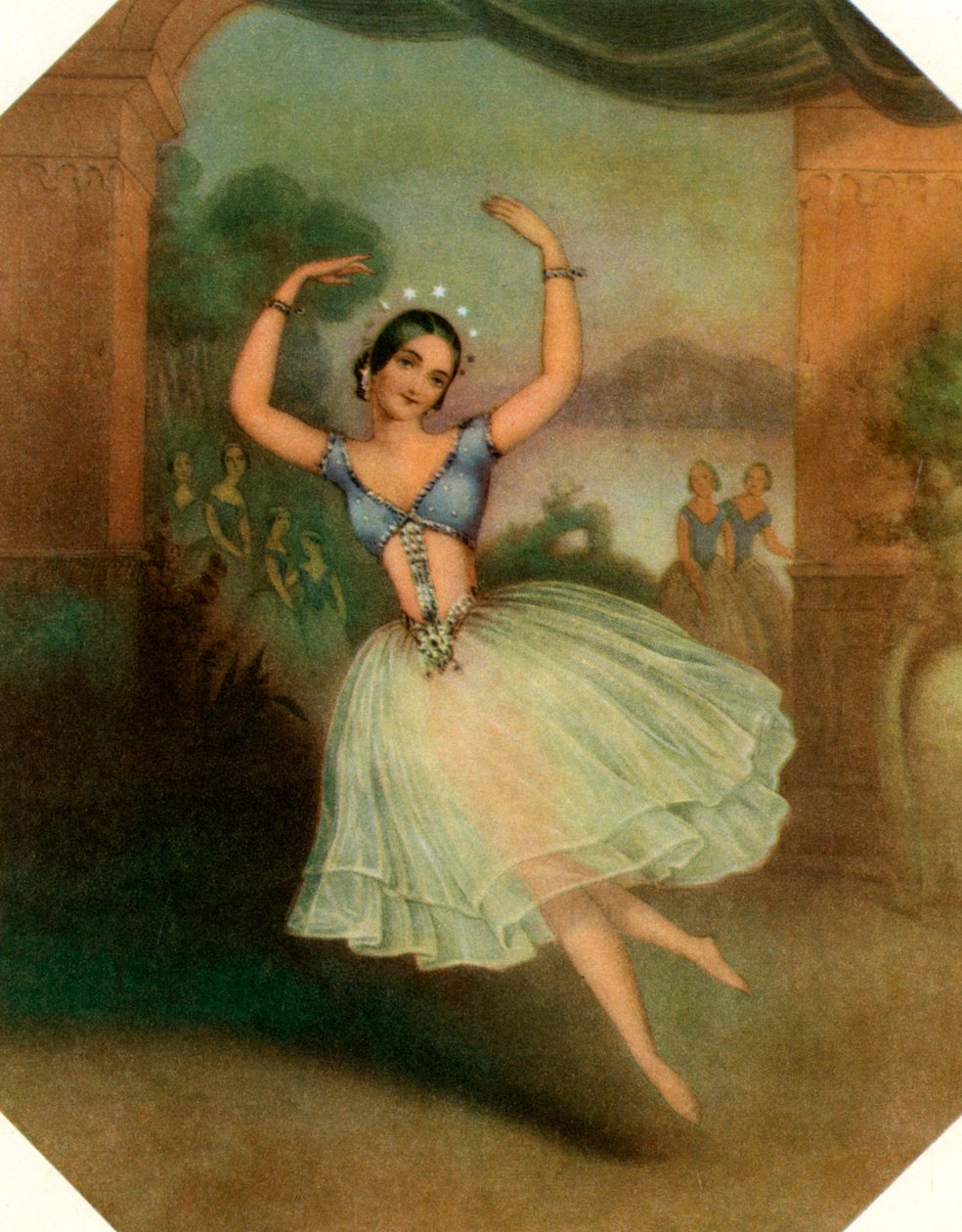 Carlotta Grisi i La Peri, 1800-talet av Unbekannt