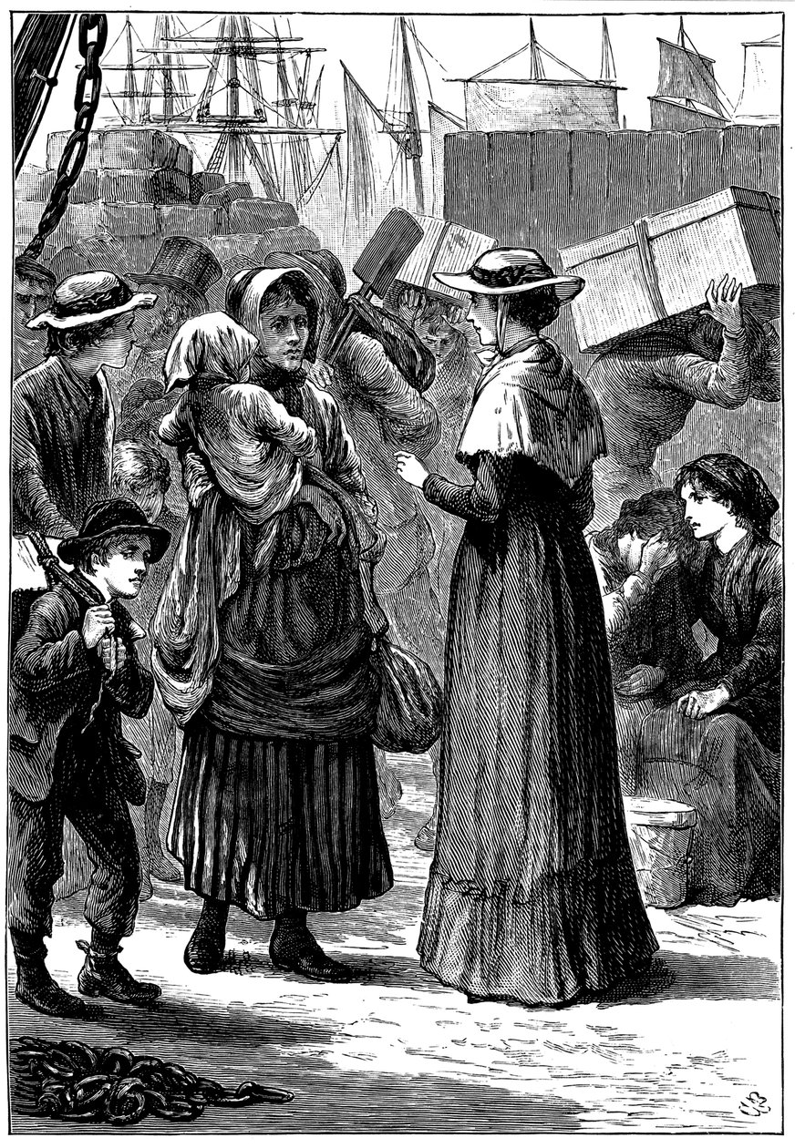 Caroline Chisholm, The Emigrants Friend, Sydney, Australien, c1845 av Unbekannt
