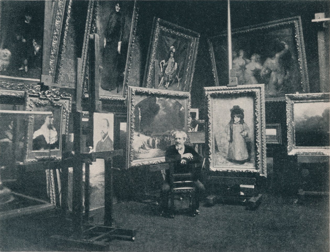 Carolus Duran i hans studio, c1897 av Unbekannt