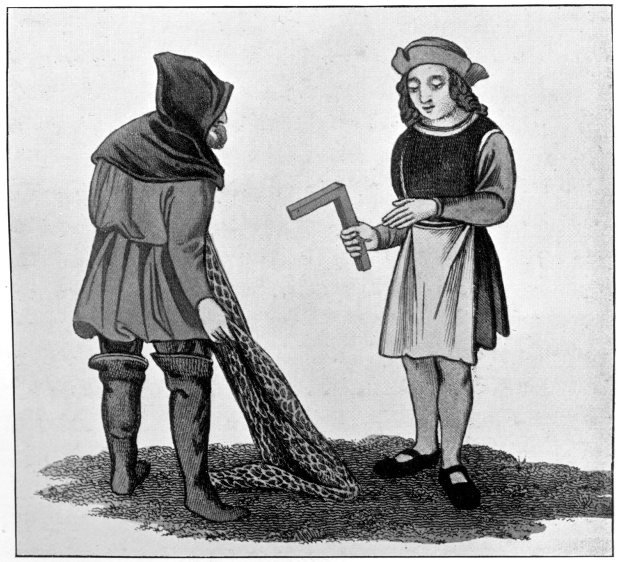 Snickare och fiskare, 1400-talet, 1910 av Unbekannt