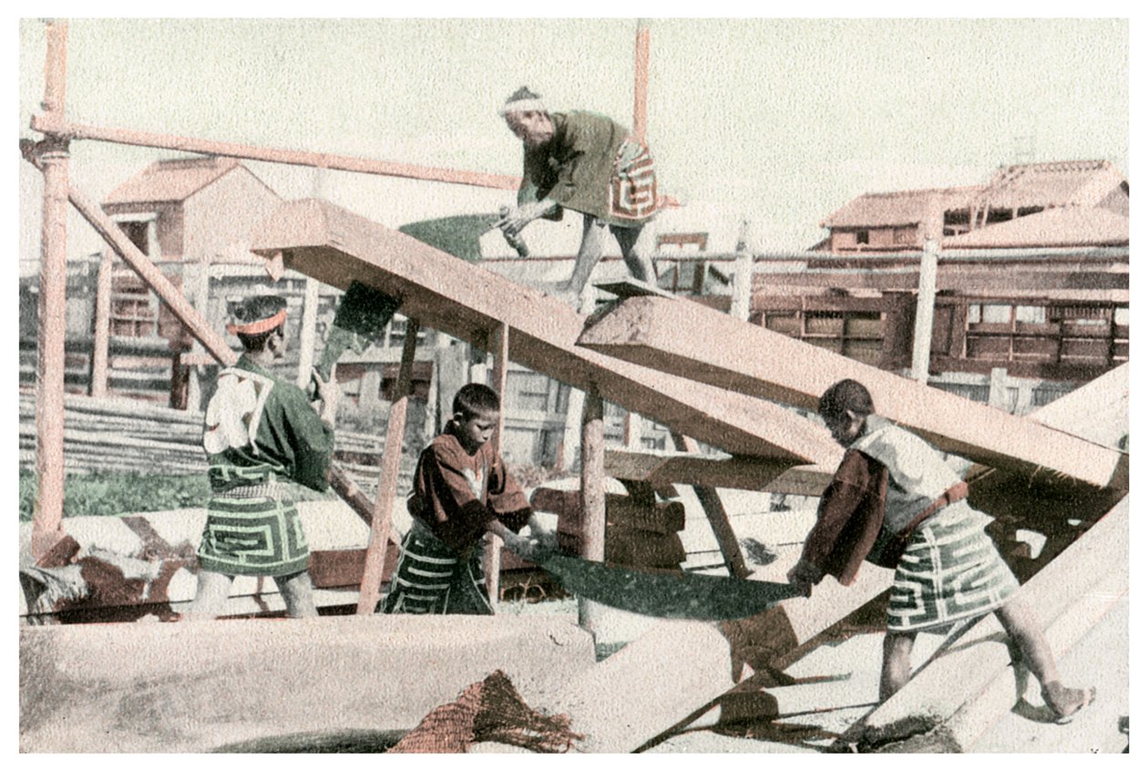 Snickare på jobbet, Japan, 1904 av Unbekannt