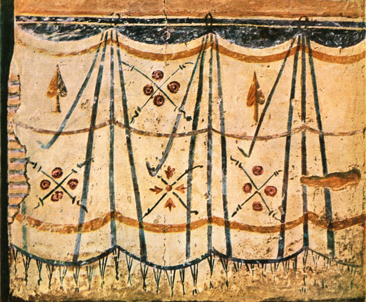Mattfris från kammare E, vägg 6 i Santa Maria Antiqua, Rom, Italien, 1928. av Unbekannt
