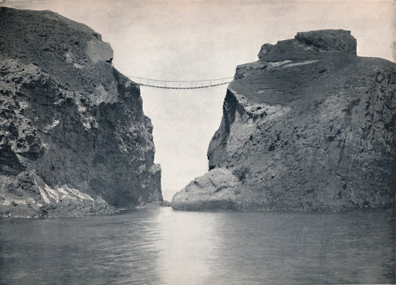Carrick-A-Rede - The Rope Bridge Across the Chasm, 1895 av Unbekannt