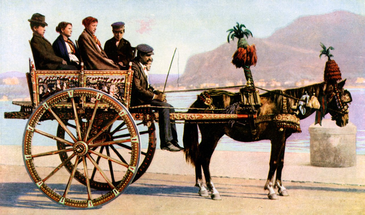 Cart, Palermo, Sicilien, c1923 av Unbekannt
