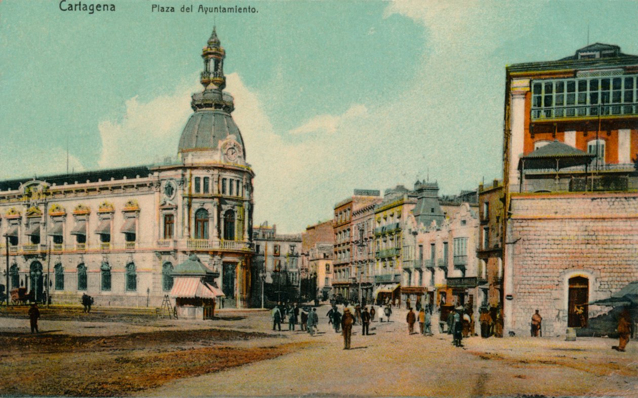 Cartagena - Rådhustorget, c1900. av Unbekannt