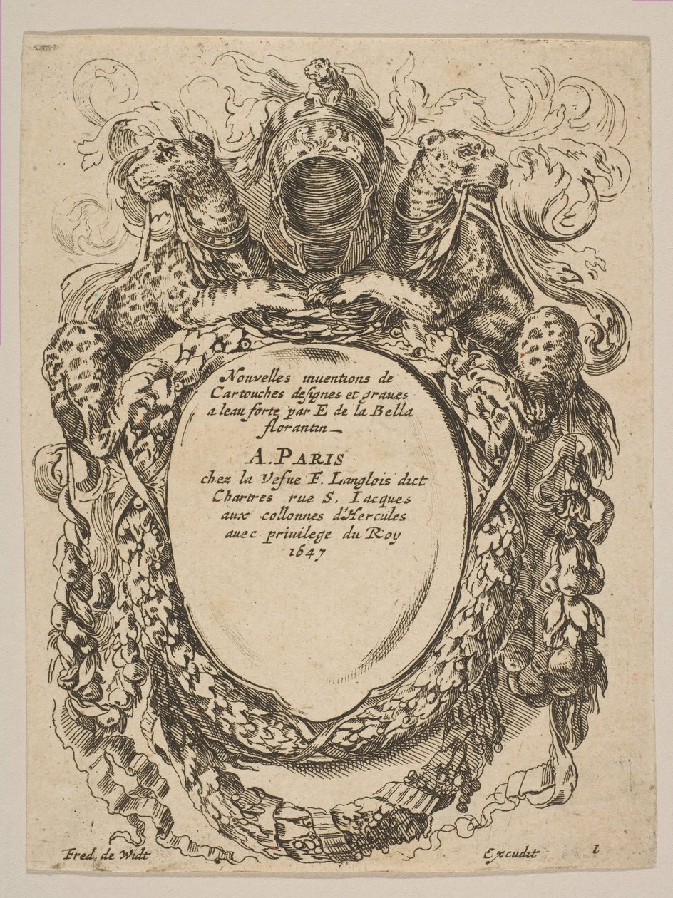 Patron med titel: New Inventions of Cartridges, 1600-talet. av Unbekannt
