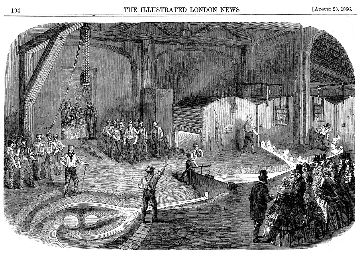 Gjutning av klockan för Westminster Clock Tower, 1856 av Unbekannt