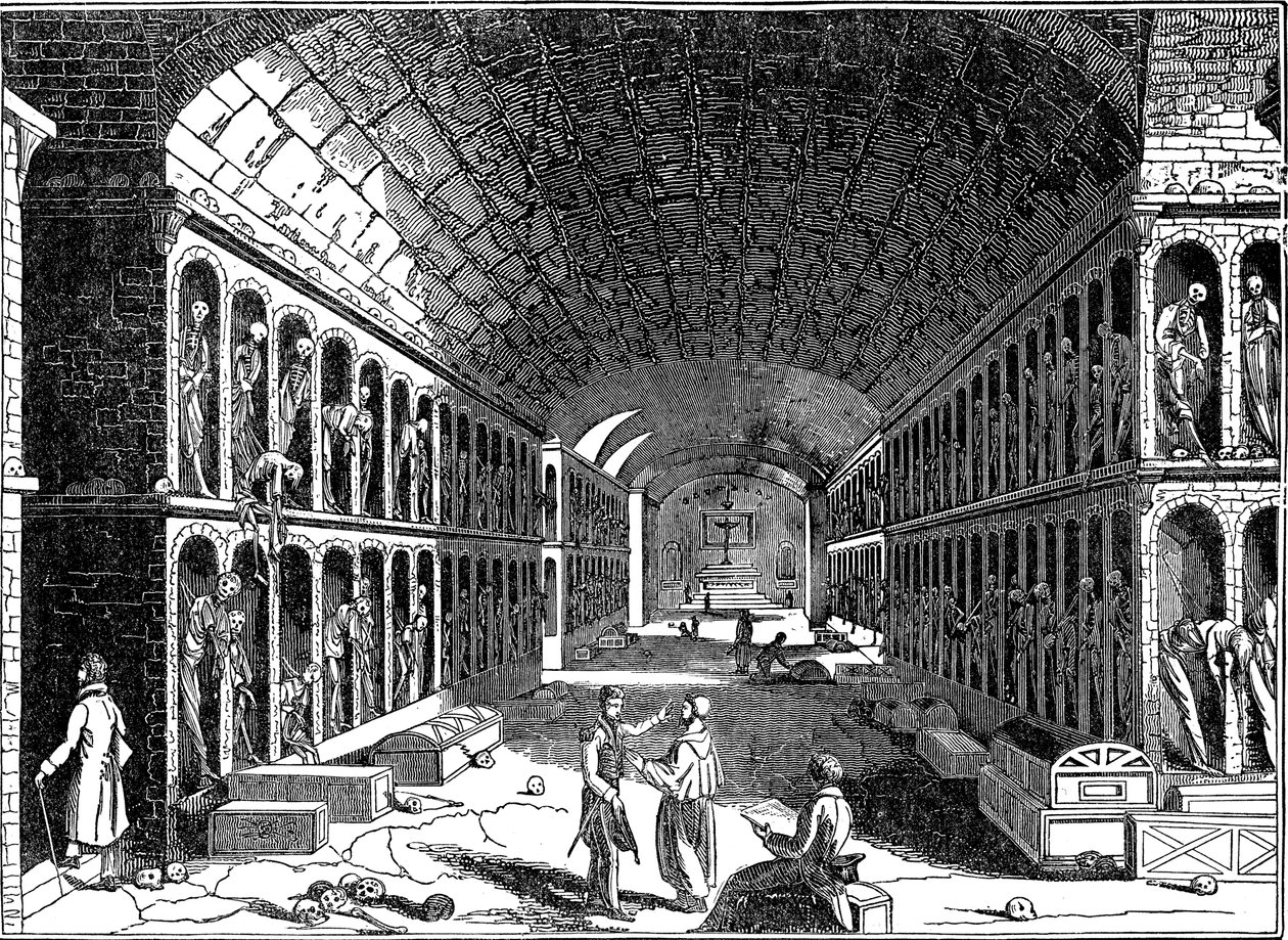 Katakomben för det kapucinerska franciskanerklostret, Palermo, Sicilien, 1833 av Unbekannt