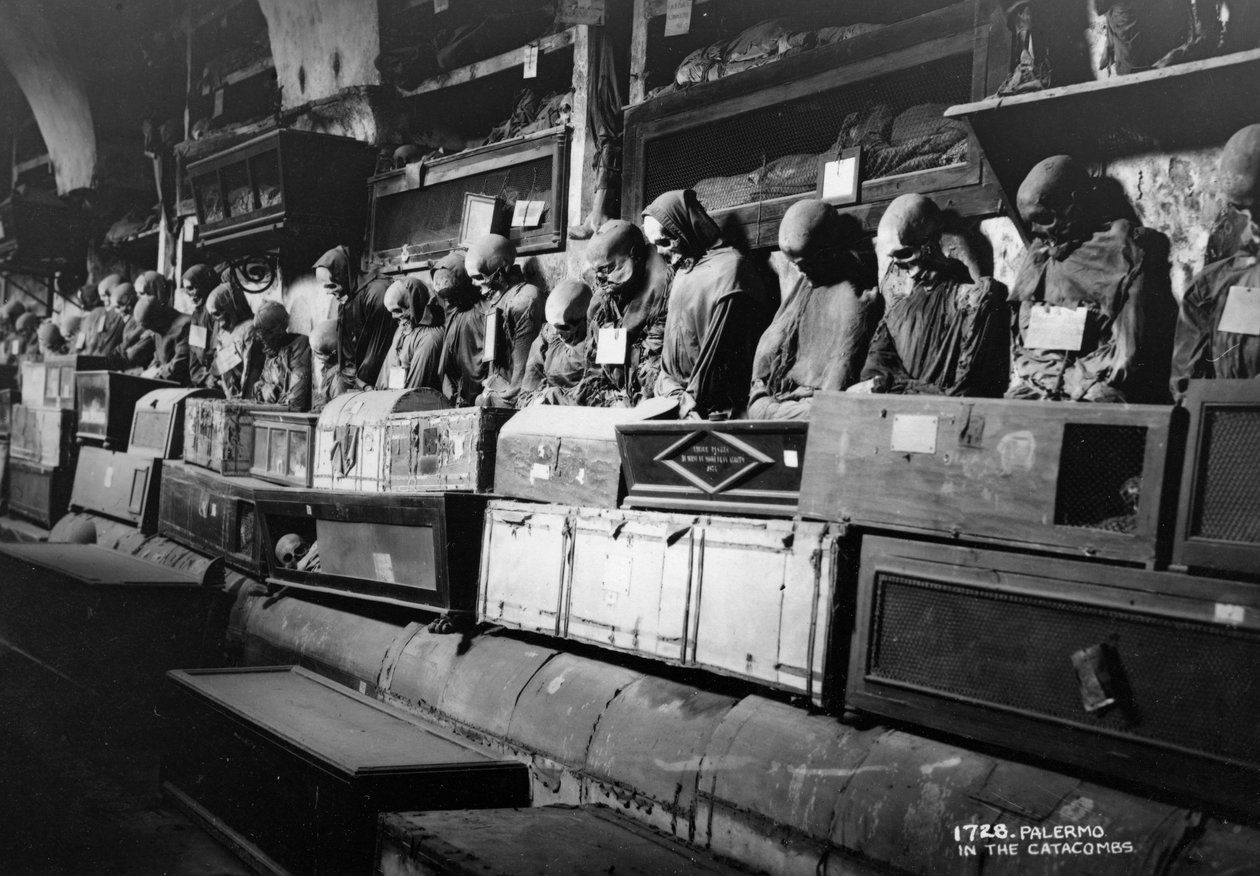 Kapucinernas katakomber, Palermo, Italien, c1920-c1930s av Unbekannt