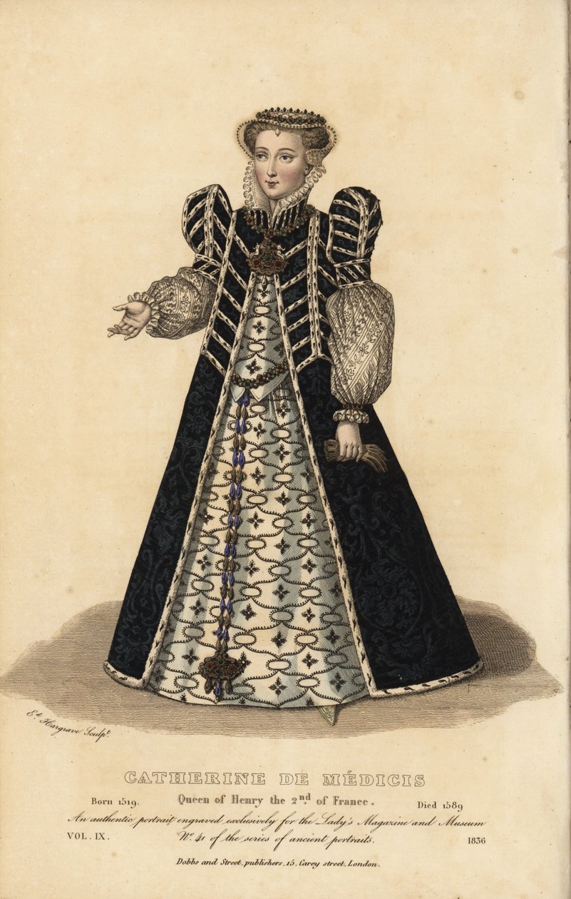 Katarina av Medici, drottning av Henrik II av Frankrike av Unbekannt