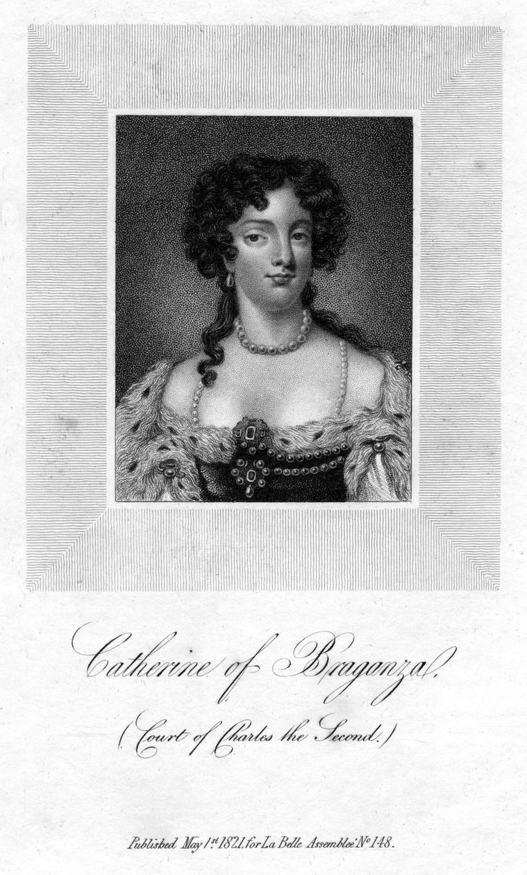 Katarina av Braganza, drottningkonsort till kung Charles II av England, 1821 av Unbekannt