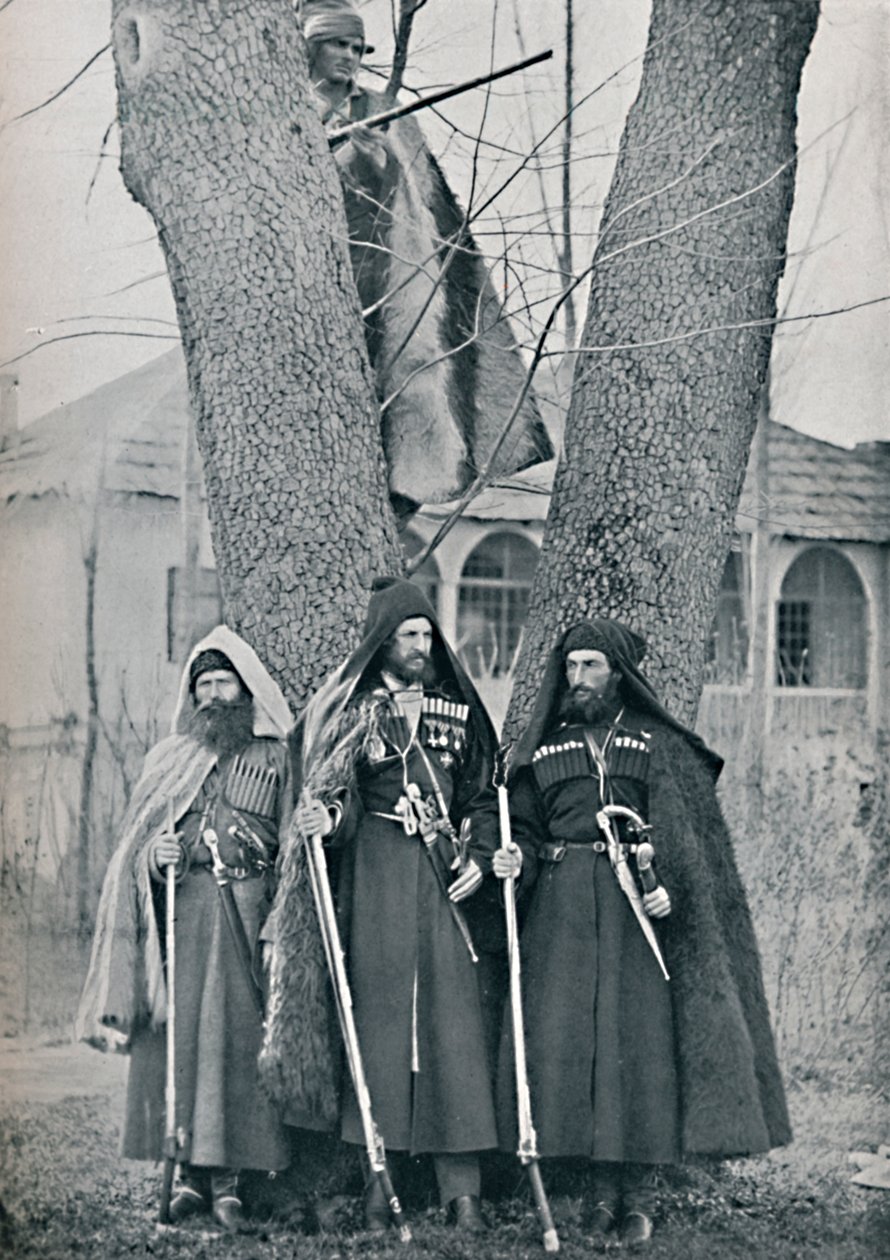 Kaukasiska soldater, 1912 av Unbekannt