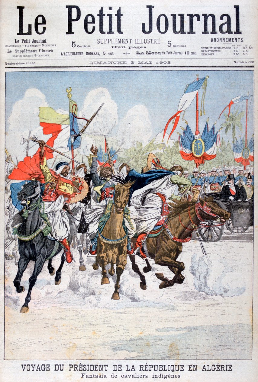 Kavalkad av infödda trupper under president Loubets besök i Algeriet, 1903 av Unbekannt