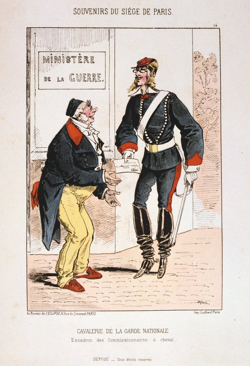 Nationalgardets kavalleri, belägring av Paris, 1870-1871 av Unbekannt