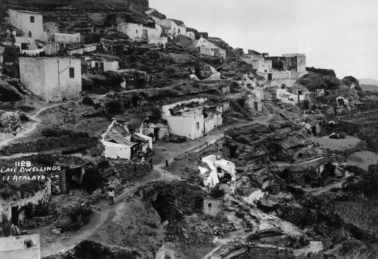 Grottbostäder i Atalaya, Gran Canaria, Kanarieöarna, Spanien, 1900-talet av Unbekannt