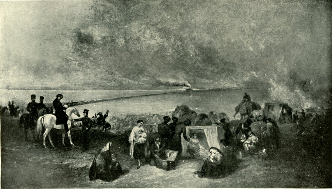 Cawnpore - Gangespassagen med flyktingarna från Lucknow...november 1857, 1901. av Unbekannt