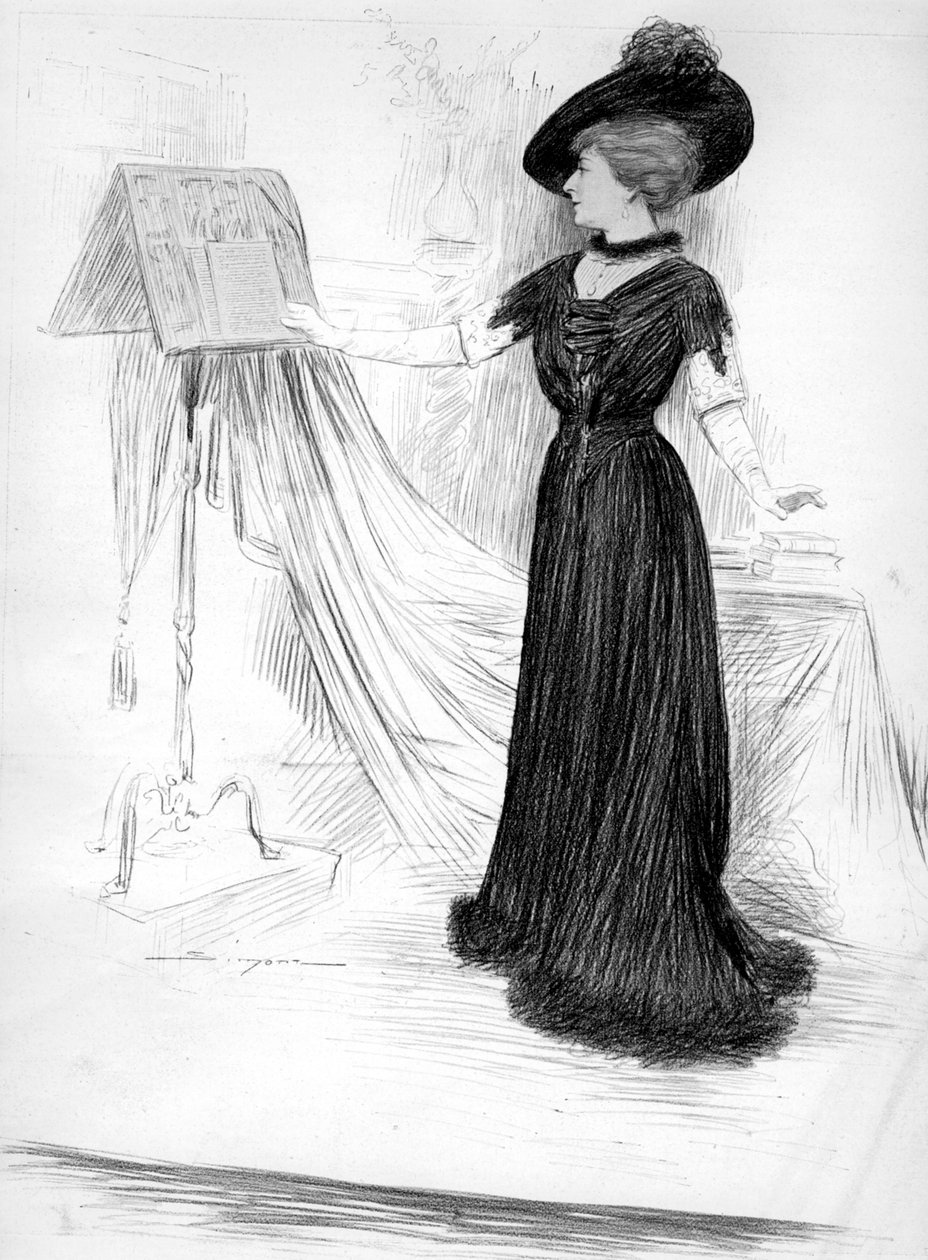 Cecile Sorel, fransk skådespelerska, 1909 av Unbekannt