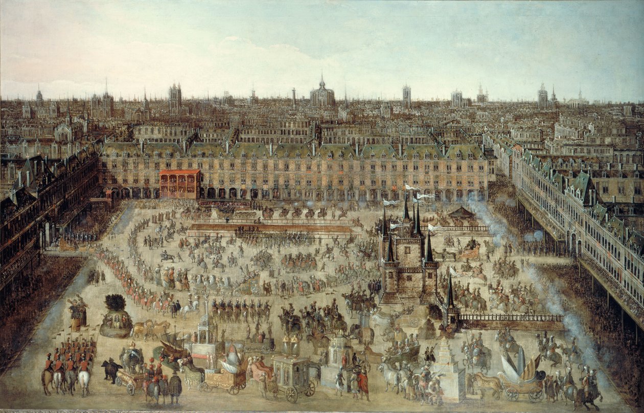 Firande av bröllopskontraktet mellan Ludvig XIII och Anne av Österrike..., 1612. av Unbekannt
