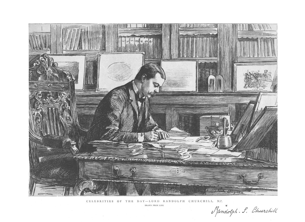 Dagens kändisar - Lord Randolph Churchill, M.P., 1885 av Unbekannt