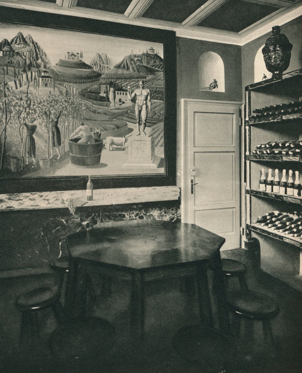 Källare i huset Sig. Borletti, c1927 av Unbekannt