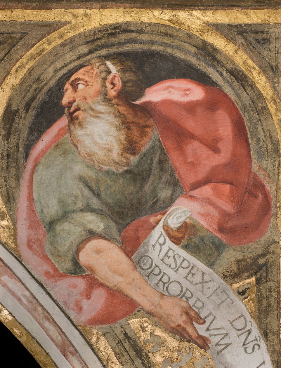 Central Nave, Plume First Span North, Bust with Prophet, Detail, Cathedral of Santa Maria Assunta, Cathedral, Cremona, Lombardiet, Italien (foto) av Unbekannt