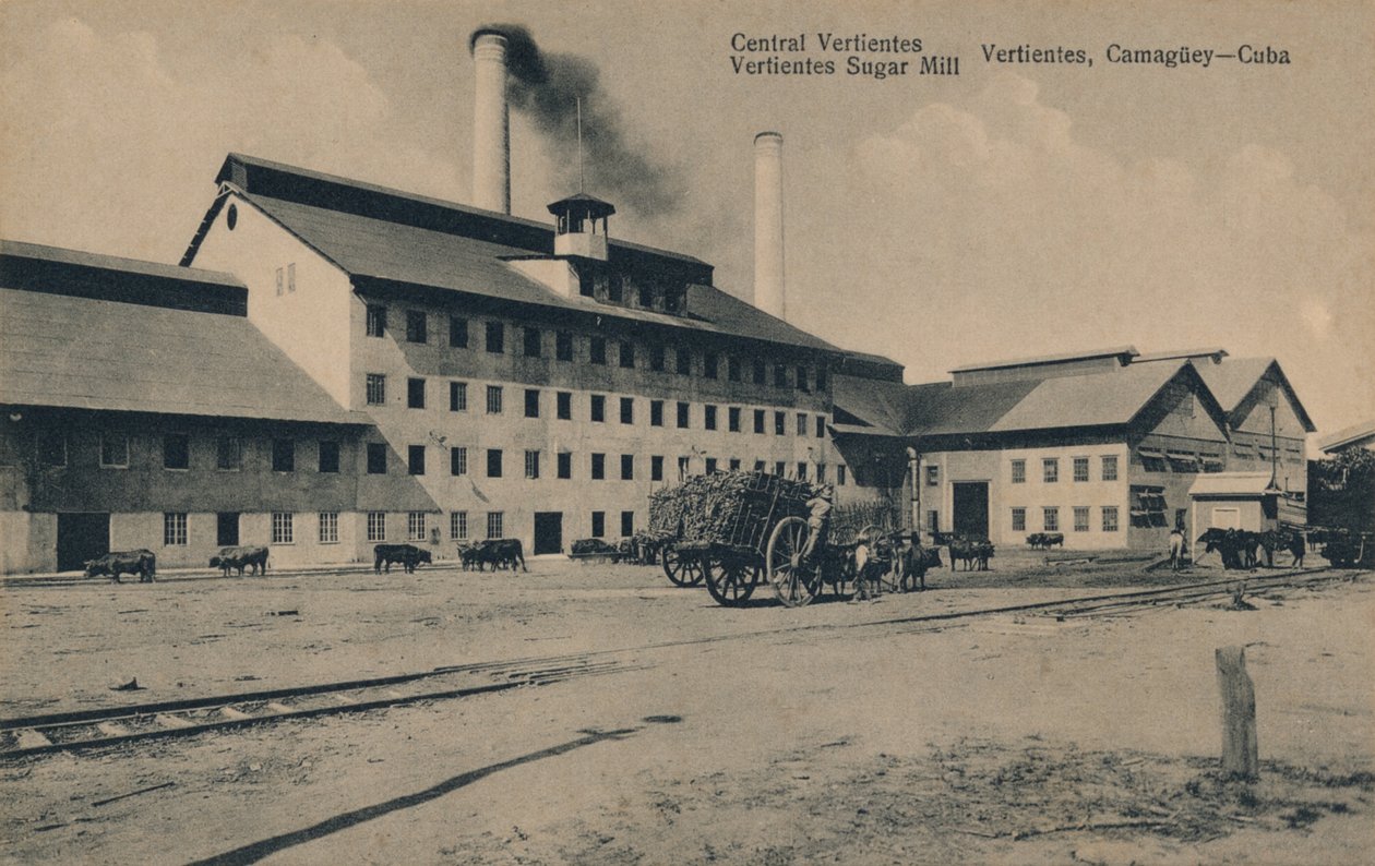 Central Vertientes sockerbruk, Camaguey, Kuba, c1910 av Unbekannt