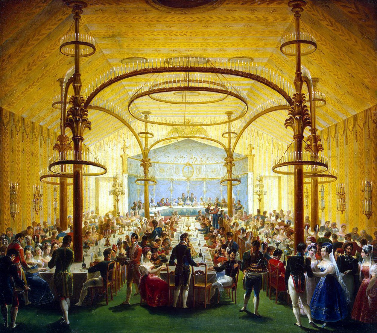 Ceremoniell middag till ära av Moskvas generalguvernör prins Dmitrij Golitsyn, 1830-talet av Unbekannt